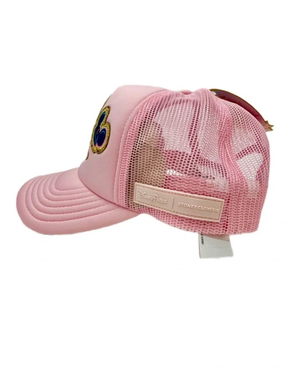 Authentic Stoney Clover Lane Disney World Pink Castle Patch Trucker Hat - NWT